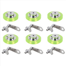 6pcs 200mm Aluminum Polyurethane Industrial Encoder Wheel Measuring wi