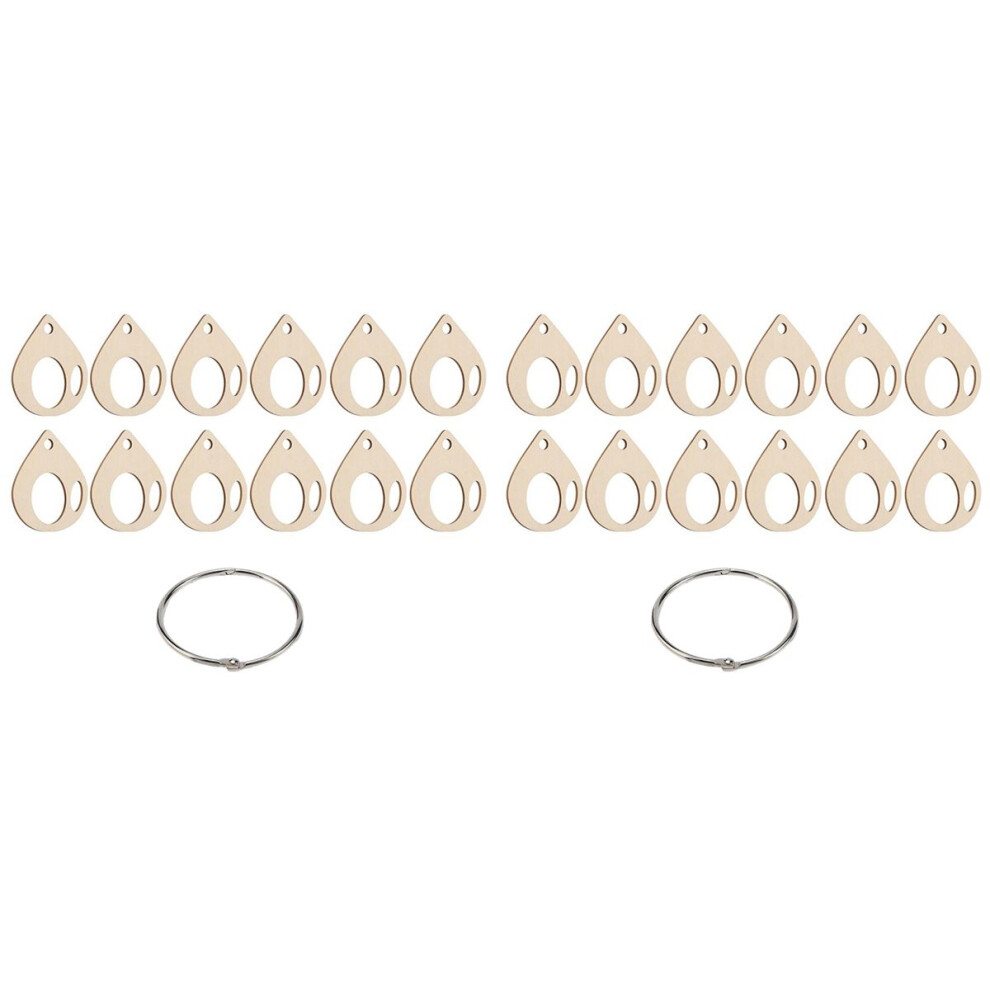 200Pcs Embroidery Floss Drops Wood Thread - Bobbins Winding Board Card 4851296928952