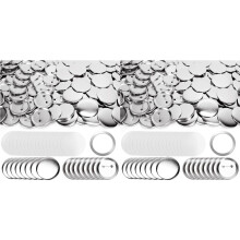 160 Sets 58mm/2.25Inch Metal Button Parts Supplies for Machine Round P