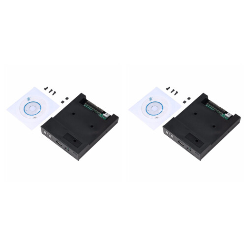 2x SFR1M44-U100K Preto 3,5 Polegadas 1,44MB USB SSD Emulador de Unidade de Disquete f