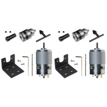 2x 775 Motor 10000Rpm DC 12V Draaibank met Mini Handboorhouder en Frees
