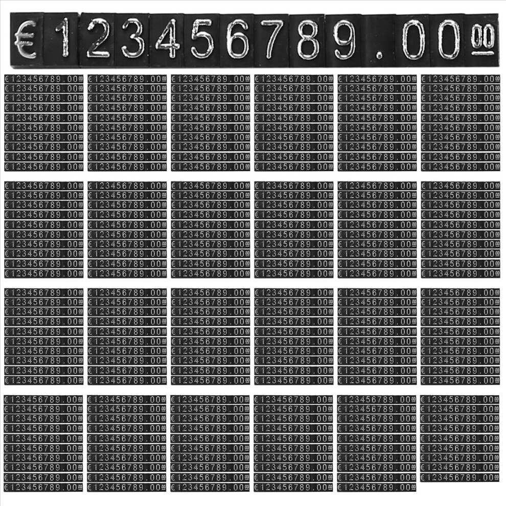240Sets Plastic Cubes Price Display Tags Adjustable Number Stand Frame 4852426854769