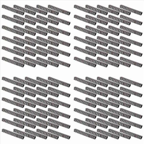 120Sets Plastic Cubes Price Display Tags Adjustable Number Stand Frame