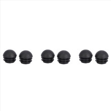 stuks ronde plastic buiseinddoppen met een diameter van 25 mm, zwart