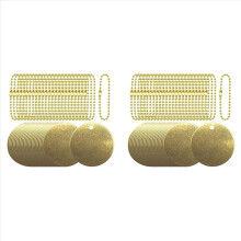 50 Stück 1,5-Zoll-Messing-Ventilschildrohlinge mit Loch und 25 Stück 2,4 m