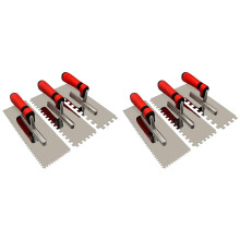 Set di 6 spatole dentate quadrate in acciaio inossidabile per piastrelle (dimensioni: 5/32 pollici)
