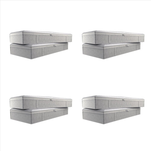 4X Foldable Under Bed Large Storage Boxes Thick Breathable Underbed Cl