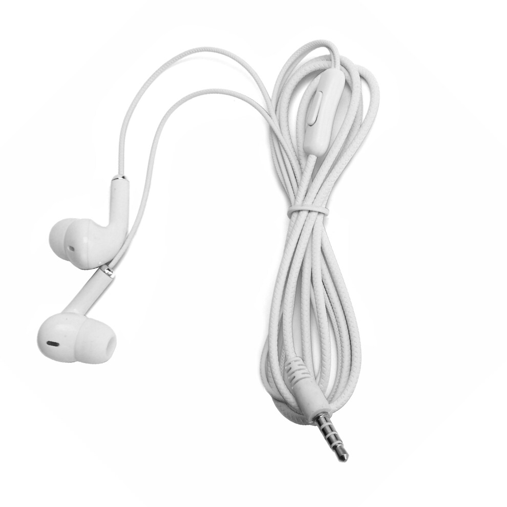 Wired Sport Earphone 3.5Mm Hifi Bass Earbud With Microphone, White 5081391818097