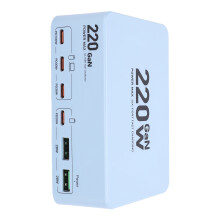 220W 6-Port GaN USB C Charger Multiport PD Fast Charging Hub