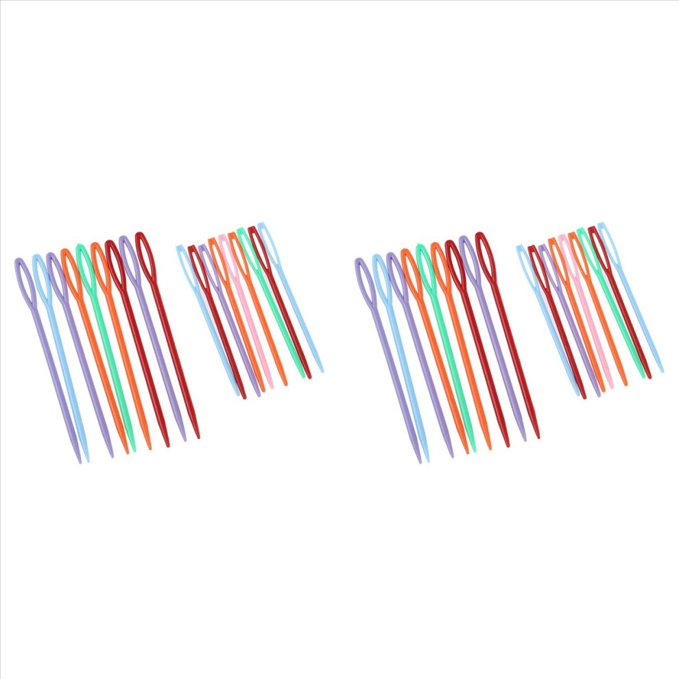 36 Pcs Plastic Hand Sewing Yarn Darning Tapestry Needles Craft 9.3Cm; 4852426872411