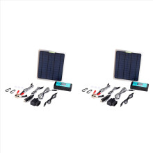 2X 20W Solar Panel 12V 10A Battery Controller Car Charger Outdoor Supp