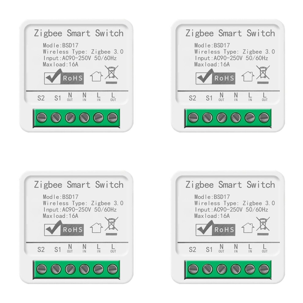 4X Tuya 16A Smart Switch Zigbee Cassette App Mobile Phone Remote Voice 4852426882656