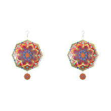 2X Mandala Wind Spinner Metal 3D Rotating Windchimes Luxury Art Garden
