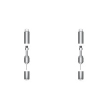 2x Strumento 2 in 1 per la rimozione del vassoio della scheda SIM, mini portachiavi portatile con perni di espulsione