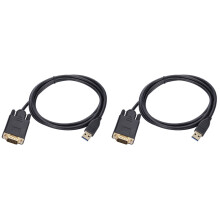 2 stuks 1,8 m USB 3.0 naar VGA-kabel 1080P USB3.0 mannelijke converteradapter