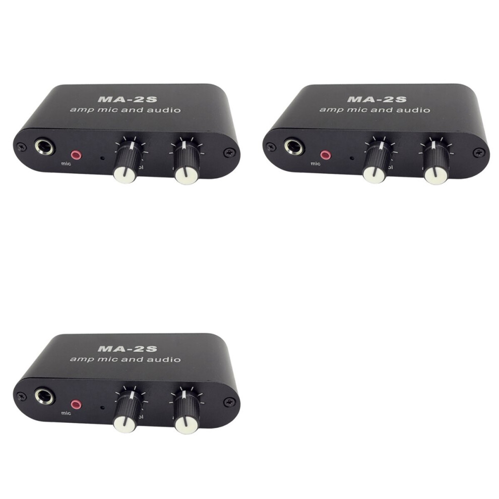 3Pcs 3.5Mm Condenser Microphone Amplifier Headphone Music Audio Preamp 4852426882380