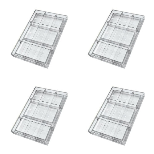 4X Polycarbonate Chocolate Bar Mold for Candy Making, Baking and Snack