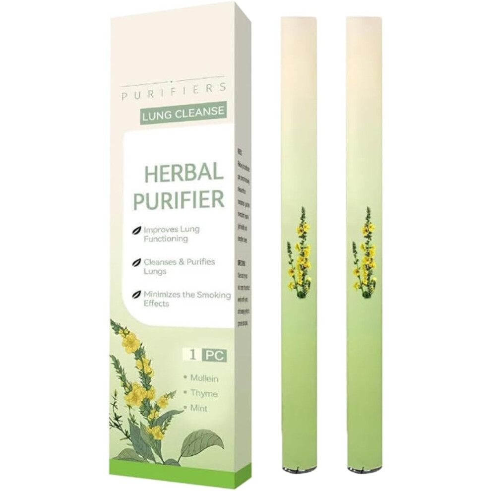 Gogerstar 2Pcs Botanical Lung Cleanse Diffuser, Herbal Lung Cleanse Inhaler,Mulleinleaf Extract For Lungs