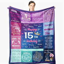 Cadeau voor de 13e verjaardag van een meisje – Deken van 152 x 127 cm, geschikt voor tieners