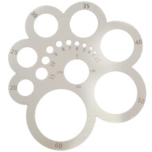 Stainless Steel Round Corner Cutter Circle Drawing Template Leathercraft Ruler Tool