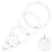 6 Pcs Acrylic Circle Stencils 1-6 Inch Clear Quilting Templates Sewing Patchwork DIY
