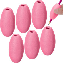 6 Pcs Foam Egg Pen Grips Writing Aid Trainer Cushioned Handwriting Drawing Pink