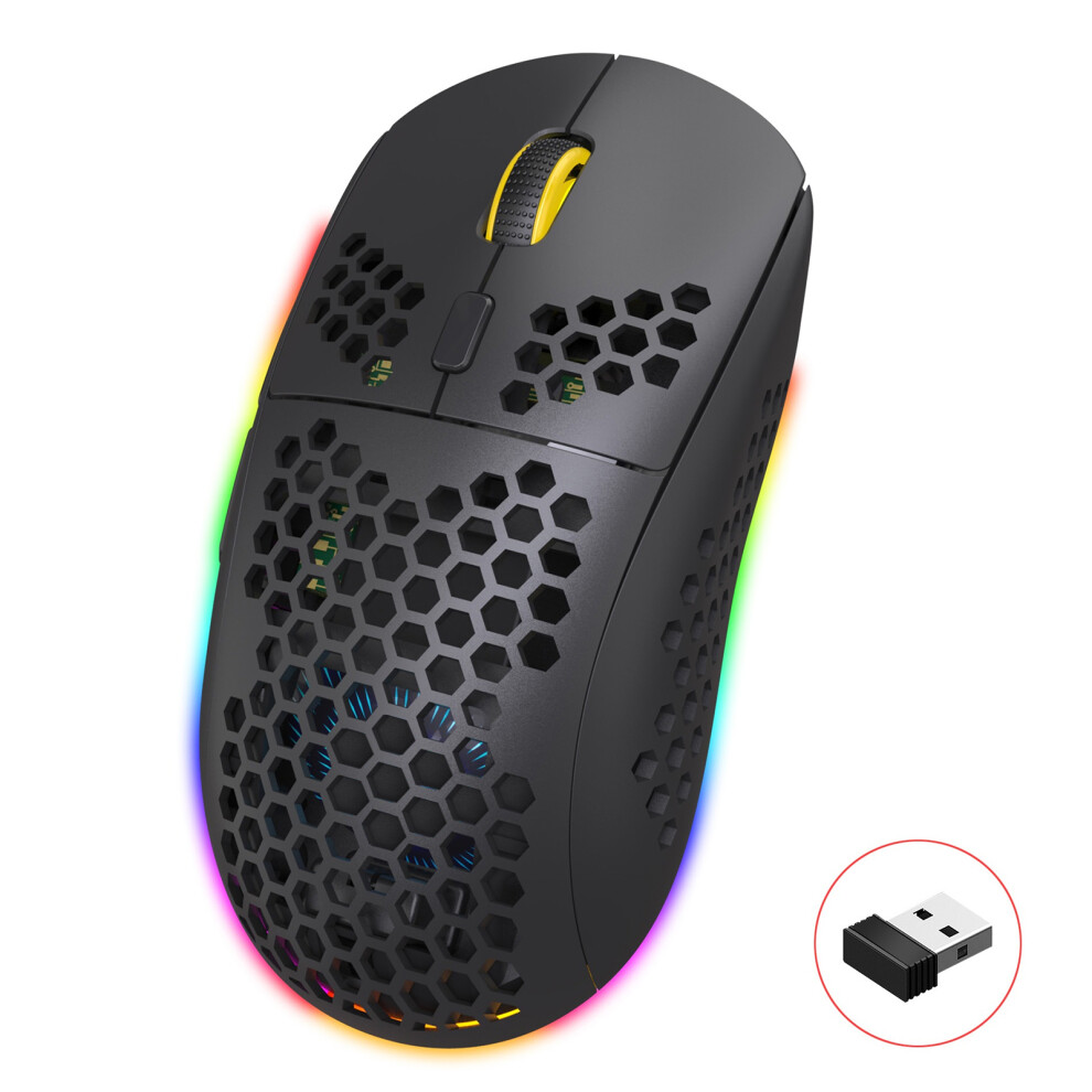 T90 Wireless Charging Mouse, Rgb, 3 Modes, 1600/2400/3600 Dpi 7641392132646