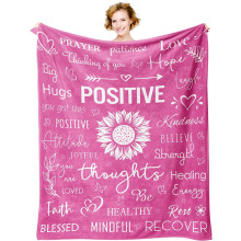 Beterschapscadeaus voor vrouwen – Inspirerende knuffeldeken (152 x 127 cm), paars, geschikt voor herstel en verzorging.