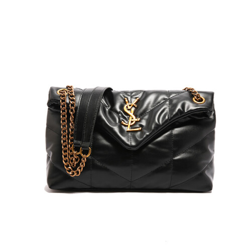 Bolsa acolchoada premium – Bolsa elegante estilo Chanel com alça de corrente para ombro e transversal.