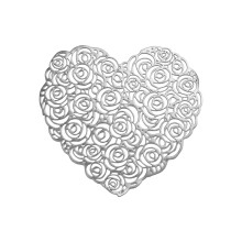 Valentine's Day Heart PVC Mat, Round Waterproof Heat-Resistant Table Cover, Western Style Dining Decor and Party Tablecloth,14.9x14.9 inch