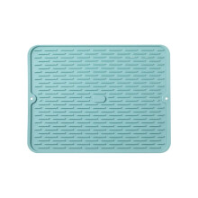 Silicone Dish Drying Mat – Fast-Drying, Heat-Resistant, Raised-Edge Sink Tray, Easy Clean | Compatible with Stone Sinks