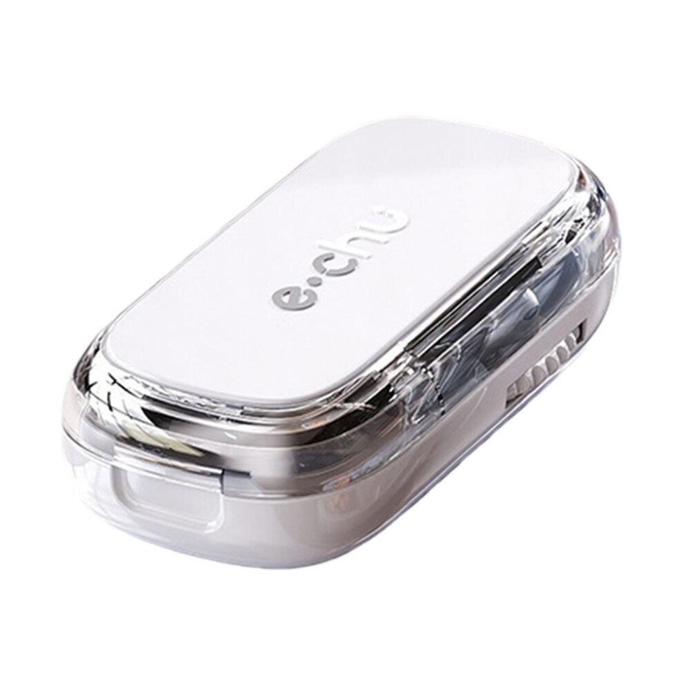 Adjustable Pill Cutter & Organizer Box with 1/2, 1/3, 1/4 Splitting and Accurate Centering Alignment