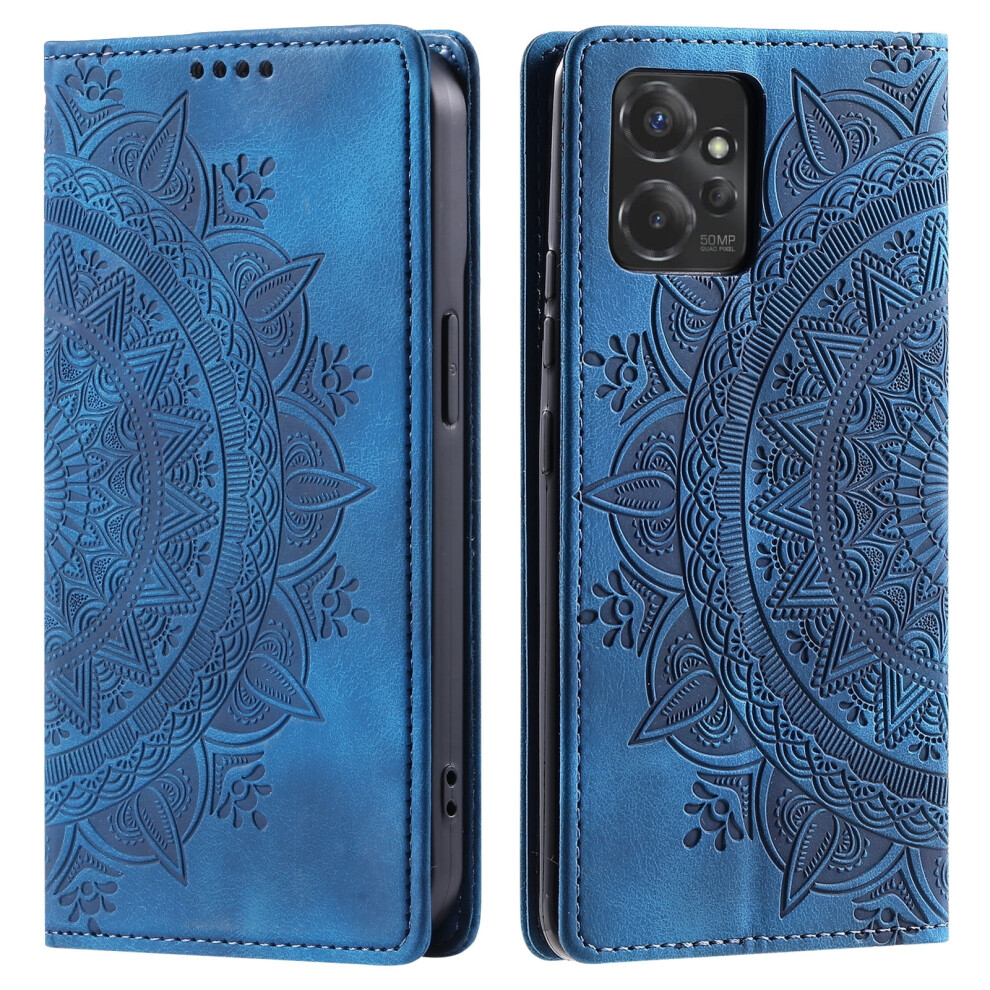 Tech Circle Slim Pu Leather Flip Case For Motorola Moto G Play 4G 2024 Â Magnetic, Shockproof, Card Holder, Kickstand, Blue 9448483049207