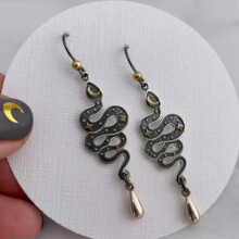 Women Fashion 925 Silver Earrings Ear Hook Wedding Drop Dangle Jewelry A Pair-#2
