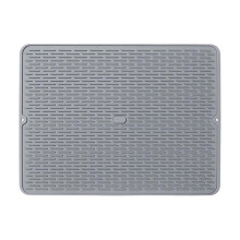 Silicone Dish Drying Mat – Fast-Drying, Heat-Resistant, Raised-Edge Sink Tray for Stone Sinks, Easy Clean | Compatible with Standard Sinks
