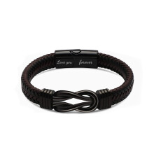 Håndlavede læderarmbånd Perfekt gave til mand, far, søn, kæreste Personligt navn Punk-stil Festligt tilbehør
