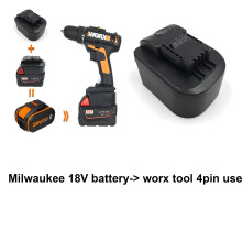 Adapter akumulatora do akumulatora Mil**wau*kee18 V do elektronarzędzi Worx-4Pin