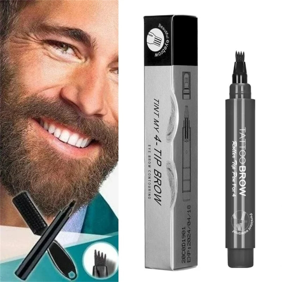 Waterproof Beard Filling Pen for Men â Instant Thick Beard & Eyebrow Enhancer, Compatible with All Skin Types