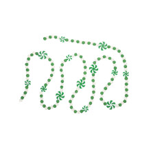 Colorful Beaded Candy Banner Garland for Birthday, Wedding, Baby Shower – Hanging Swag Wall Decor, Green, Compatible with Party Decor