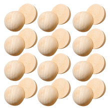 Wooden Craft Shapes Half Circle Wood Pieces for Decor Beige Smooth Surface Versatile Use 100pcs
