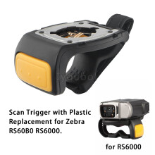 Gatilho de leitura RS6000 com plástico e alça de mão para substituição do leitor de código de barras Zebra RS60B0RS6000Ring (SG-NGRS-TRGA-01),