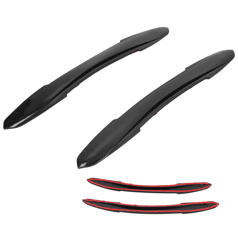 2Pcs Glossy Car Bumper Protector Strips 43X5cm Universal Black 8461391821308