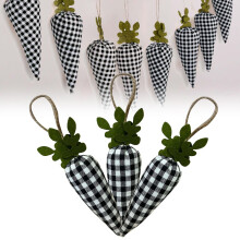 Easter Carrots Garland Decor 3Pcs Carrot Ornament, Fabric Fake Carrots Artificial Carrots Garland Carrot Banner for Fireplace Home Kitchen Party