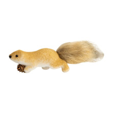 Weihnachtseichhörnchen-Ornamente aus Plüschschaumstoff mit Tannenzapfen-Motiv, 6 Stück