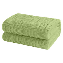 Cotton Weave Throw Blanket – Lightweight, Breathable Summer Cover for Couch, Bed, Sofa; Stylish Woven Décor, Great Gift for Students & New Homes