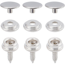 30-pack 5/8" tryckknappar i rostfritt stål för båtduk, mattor, möbler – kompatibel med klädseltryckknappar