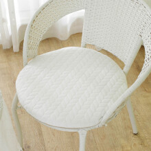 13.8" Round Chair Cushion Thickened Seat Pad with Anti-Slip Strap for Balcony/Bedroom Chairs, Machine Washable Cover