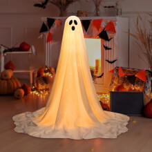 Dekoracja z motywem ducha na Halloween, podświetlana, do użytku na zewnątrz i wewnątrz
