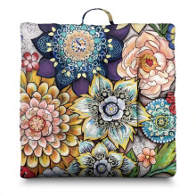 Square Meditation Pillow Boho Dutch Velvet 22x22 inch