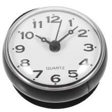 NICEXMAS Waterproof Silent Shower Clock Wall Clock Black 1Pcs